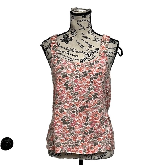 Ann Taylor LOFT Sleeveless Blouse Womens  Floral Tank Top New Preppy Casual XS - Picture 2 of 9